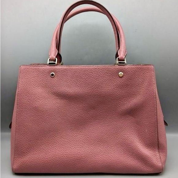 Authentic Kate Spade Mauve Pebbled Leather Leila Triple Compartment Satchel - Picture 2 of 5